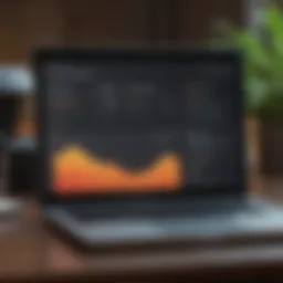 A laptop displaying Synchrony Bank auto payment options on a financial dashboard
