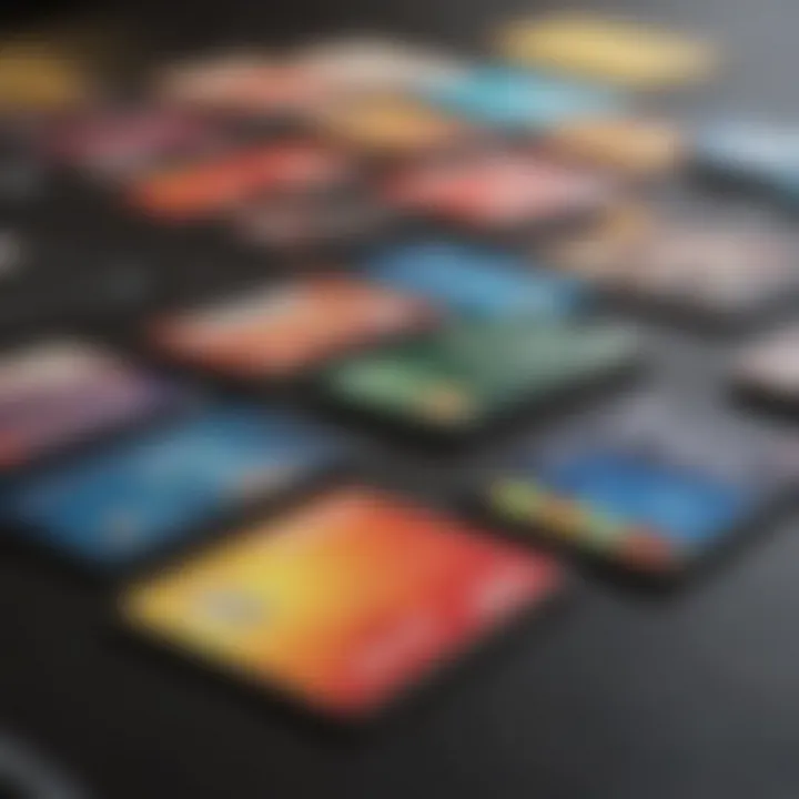 Visual representation of various gas card options