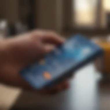 Person using credit card for online payment