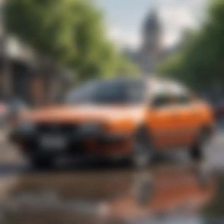 Illustration depicting key considerations for rental car insurance selection