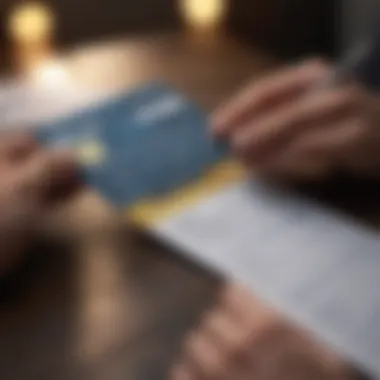 Reviewing Financial Statements Post-Update Person reviewing credit card statements
