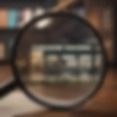 Magnifying Glass for Insights into Instant Loans Illustration of a magnifying glass representing insights into instant loans