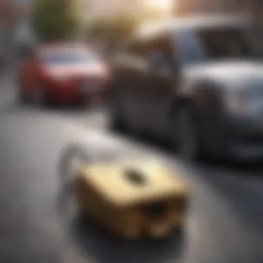 Protected Insurance Data Illustration of a secure lock protecting car insurance information