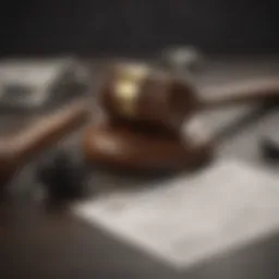 Speeding ticket with a gavel