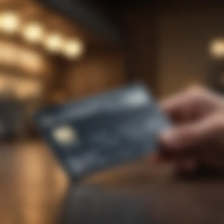 A professional reviewing business credit card options