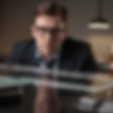 Rate Reduction Planning Conceptual image of a person strategizing for insurance rate reduction after a DUI