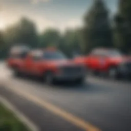 Vehicle being towed by a Triple A roadside assistance truck