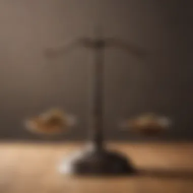 Scales of Financial Freedom Minimalistic scales tipping towards financial freedom