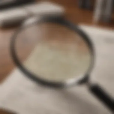 Analyzing Affordable Options Illustration of a magnifying glass analyzing insurance options