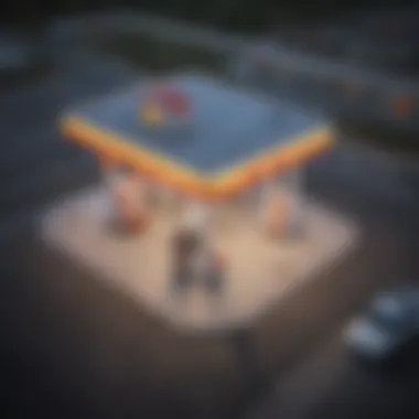 Fueling Convenience with Shell Credit Card Aerial view of Shell gas station with credit card logo