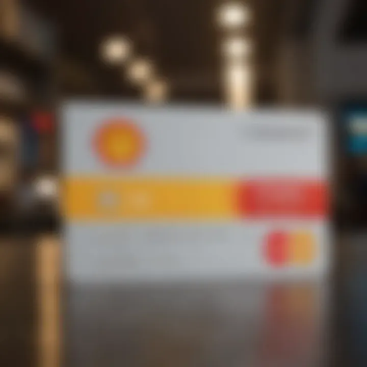 Close-up of Shell credit card with rewards symbol