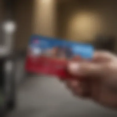 Consumer analyzing financial options