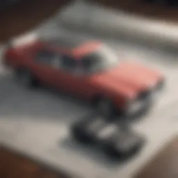 Illustration of a car with finance documents