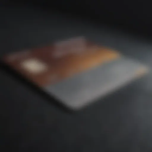 A sophisticated credit card with a low APR displayed on a sleek surface.