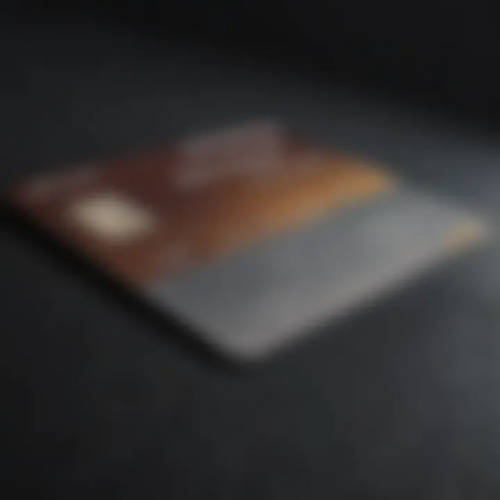 A sophisticated credit card with a low APR displayed on a sleek surface.