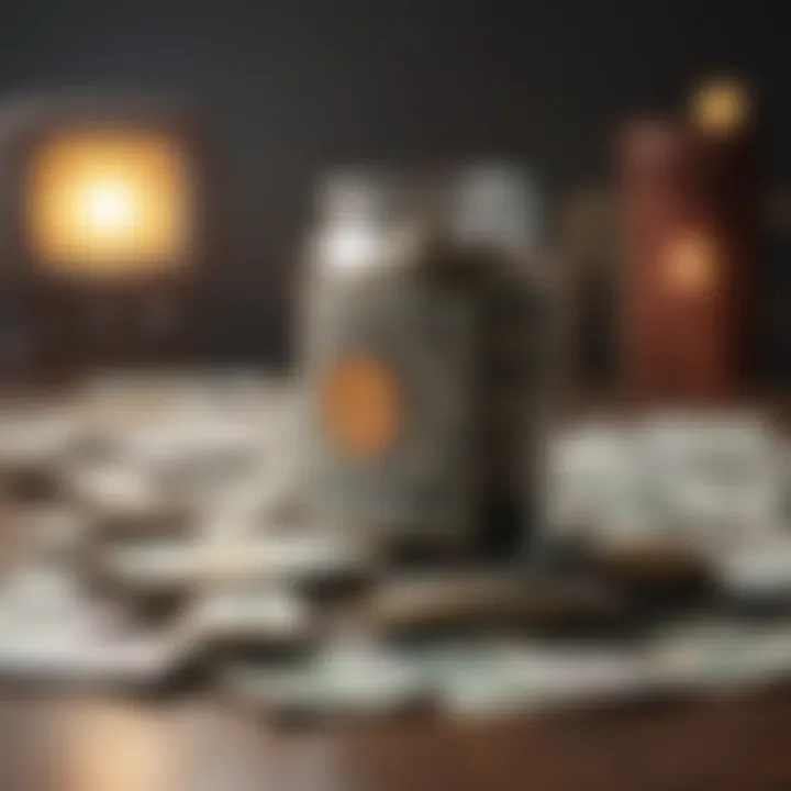Conceptualizing instant cash loans with financial icons