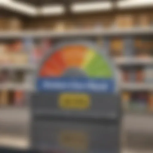 Visual representation of credit score impact