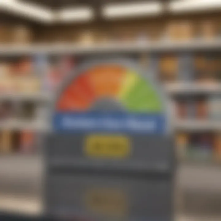 Visual representation of credit score impact