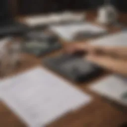 Calculator and student loan documents