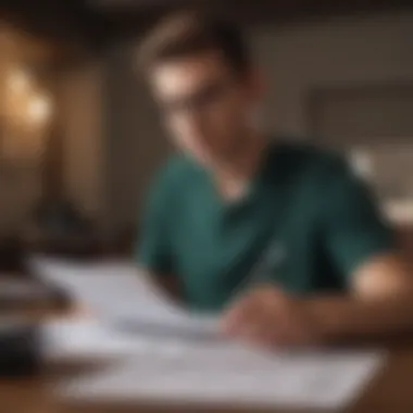 Managing Student Loan Debt Student reviewing financial documents