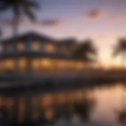 A beautiful waterfront property in Cape Coral, showcasing the local architectural style