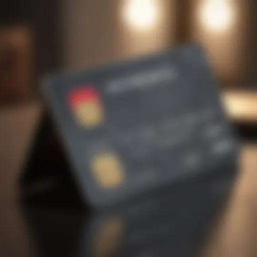 Visual representation of secured credit card features