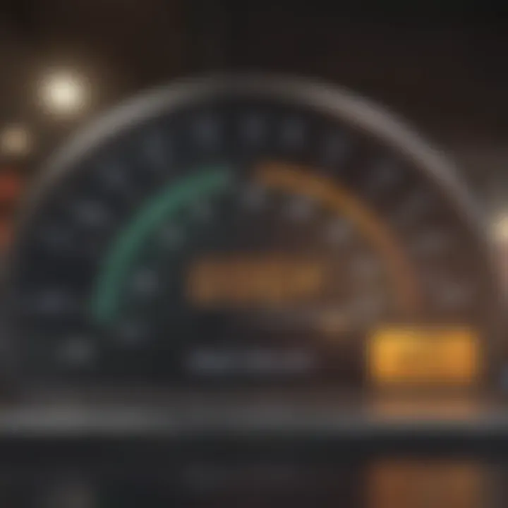 Visual representation of credit score ranges