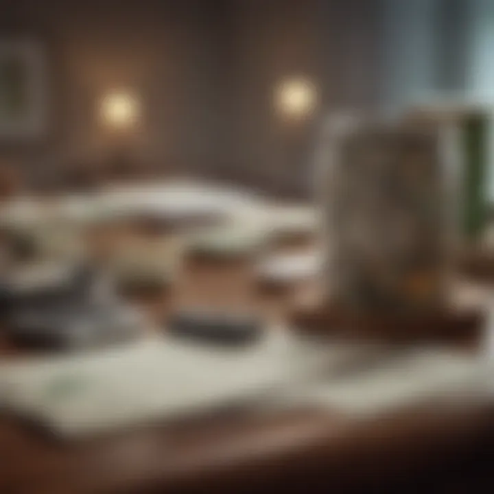 A conceptual image showing various banking services offered by Huntington Bank.