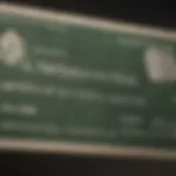 A close-up view of Huntington Bank checks highlighting their design and features.