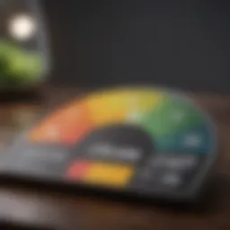 Visual representation of a credit score simulation tool