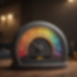 Illustration of a credit score report