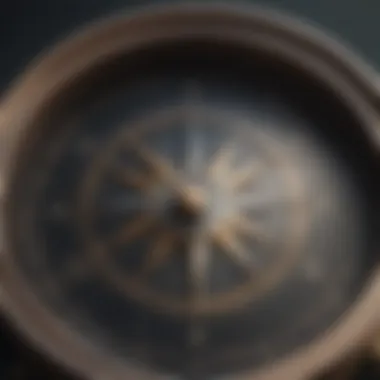 Navigating Loyalty Rewards Illustration of a compass with various loyalty program symbols pointing in different directions