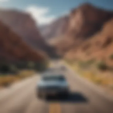Utah Landscape and Insurance Quotes Illustration of Utah landscape with car insurance quotes