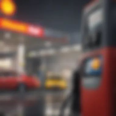 Using Your Shell Fuel Card at the Pump Shell fuel card displayed at a fuel station
