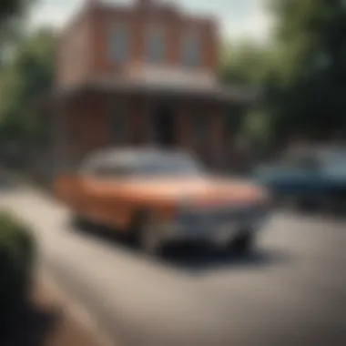 Historical Snapshot Vintage photograph showcasing the early days of Peach State Auto Insurance Old National
