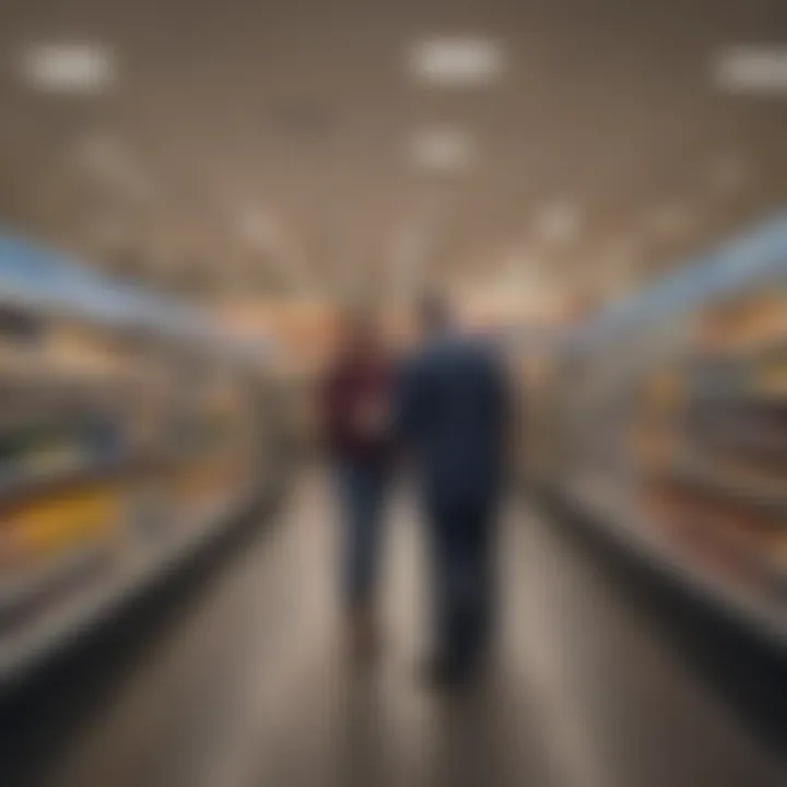 Illustration showcasing the benefits of using credit services from Walmart